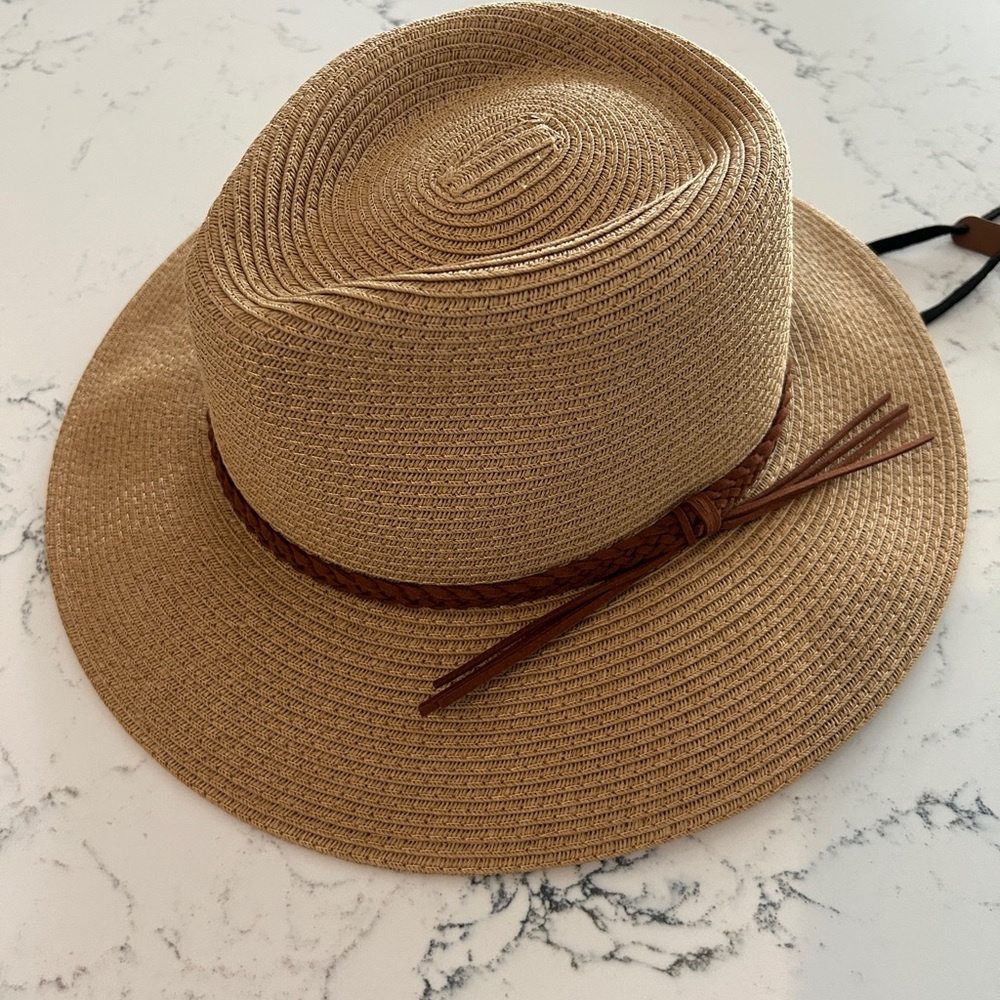 Elegant Kahki Straw Fedora Hat for Women